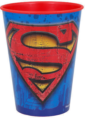 Stor Superman Glas Wasser aus Plastik in Blau Farbe 260ml 85608