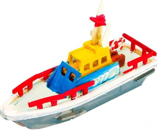 Robotime Дървена Конструктивна Игра Lifeboat Painted за Деца 5+ години+ Години