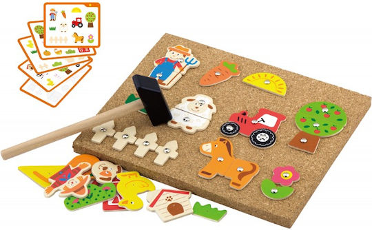 Viga Toys Wooden Construction Toy Hammer Mosaic Set for Children 3+ years+ Years
