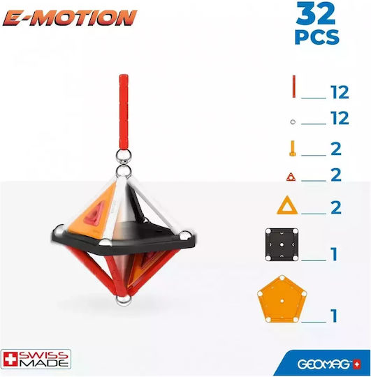 Geomag Μαγνητικό Παιχνίδι Κατασκευών E-motion για Παιδιά 5+ Ετών PF.522.038.00 150961