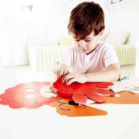 Hape Papier-Bauspielzeug Brave Lion Look für Kinder ab 4+ Jahre Jahren