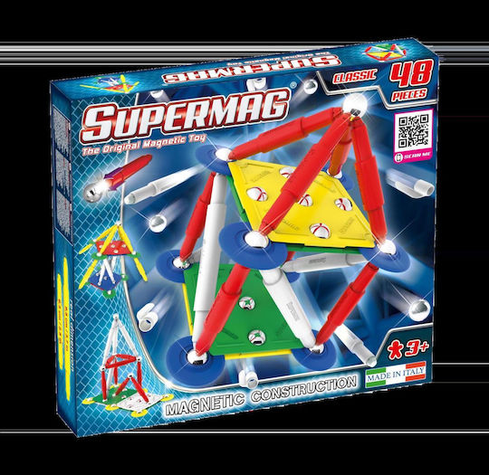 Plastwood Magnetisches Bau- und Konstruktionsspielzeug Classic Primary Für Kinder Ab 3 Jahren