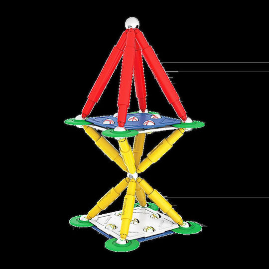 Plastwood Magnetisches Bau- und Konstruktionsspielzeug Classic Primary Für Kinder Ab 3 Jahren