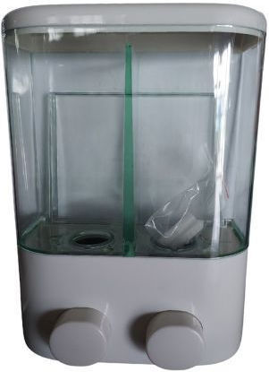 Double Plastic Liquid Soap Dispenser 19*7*14cm