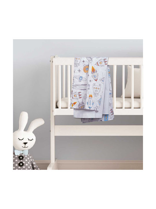 Das Home Baby Sheets Set Cradle Cotton Gray 70x120cm 2pcs