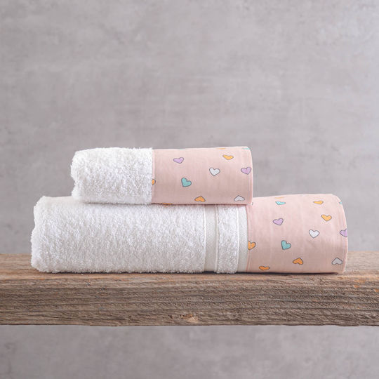 Rythmos Tiny Heart Baby Sheet Cradle Cotton Orange 80x110cm