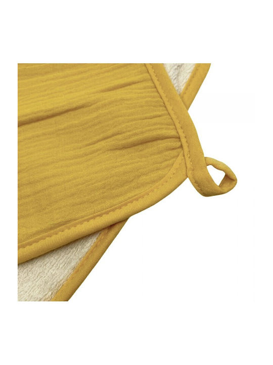 Smikkels Muslin Swaddle Wraps Yellow 30x30cm. 4pcs