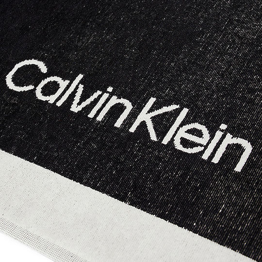 Calvin Klein Πετσέτα Θαλάσσης Βαμβακερή Μαύρη 170x90εκ.