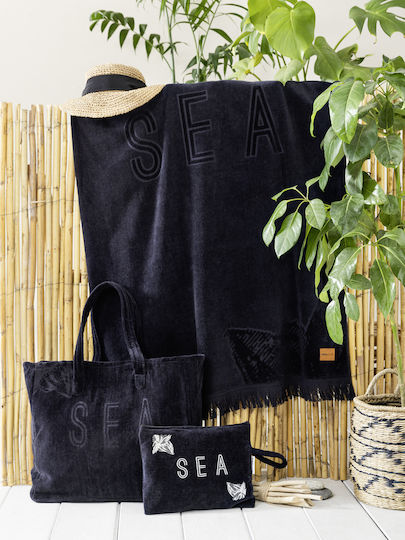 Nima Sea Serene Βαμβακερή Jacquard με Κρόσσια 160x90εκ.