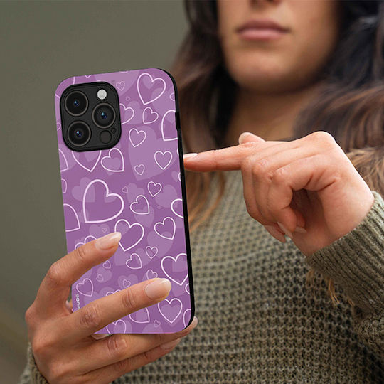 Sonique Heart Series Case for Motorola Edge 50 5G Violet