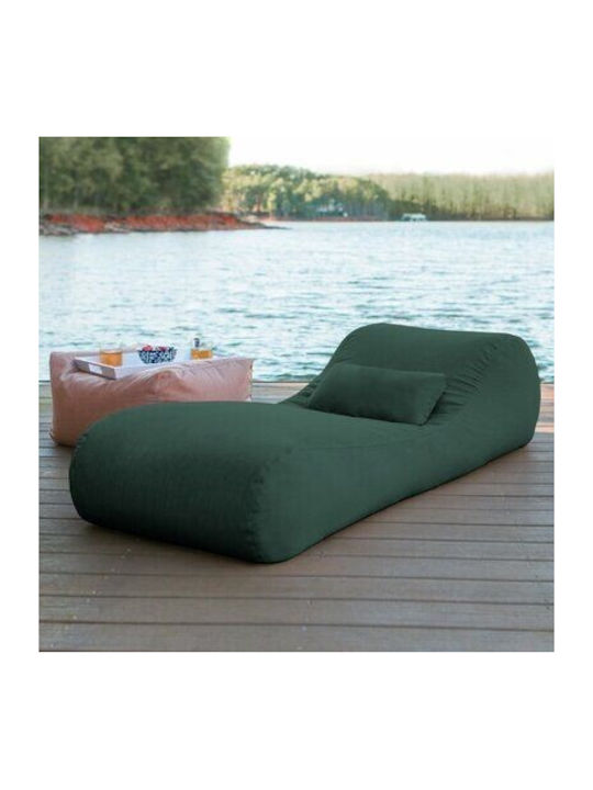 Πουφ Ξαπλώστρα Αδιάβροχη Luxury Anabel Ροζ 190x70x60cm