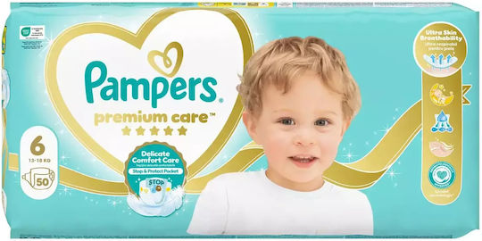 Pampers Памперси с лента Premium Care № 6 за 13-18kg 50бр