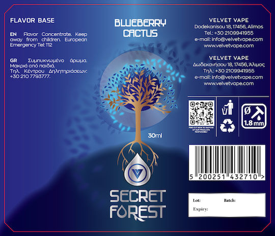 Secret Forest Aroma Shots Blaubeere Kaktus 30ml bis 120ml