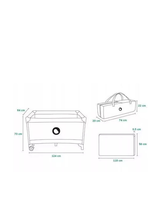 Lionelo Παρκοκρέβατο 125x65cm