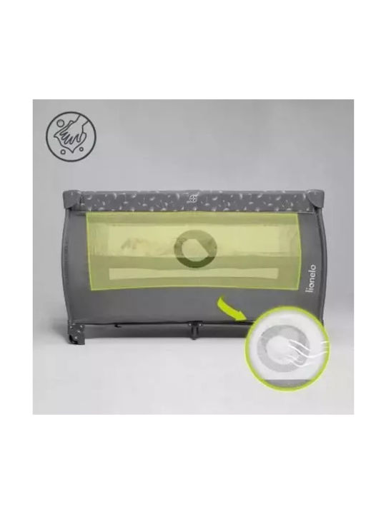 Lionelo Stefi Plus Playpen 2 Levels with Mattress Olive Green