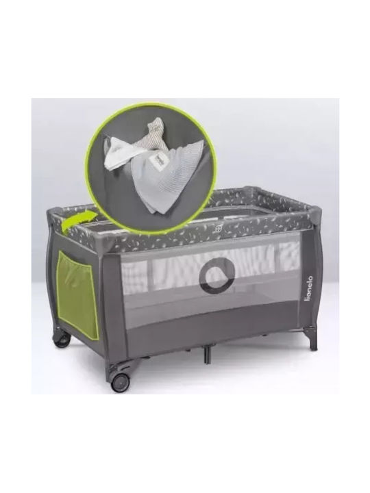 Lionelo Stefi Plus Playpen 2 Levels with Mattress Olive Green