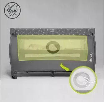 Lionelo Stefi Plus Laufstall Mit Matratze Olive Grün 60x120cm