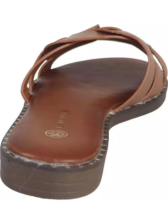 Women's Flat Sandals in Brown Color