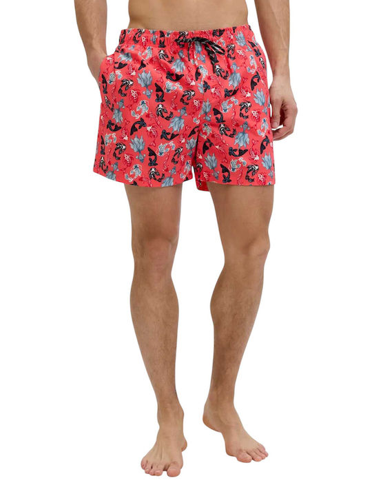 Men's Swimwear Shorts Hot Coral Multi
