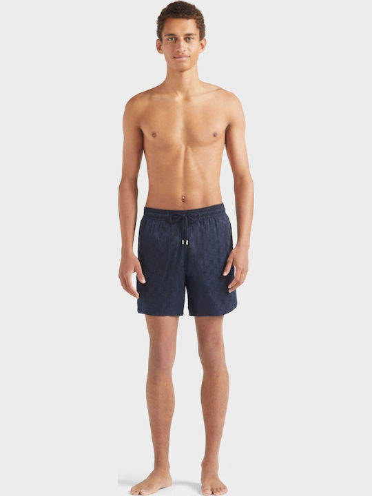 Men's Swimwear Shorts Dark Blue with Patterns