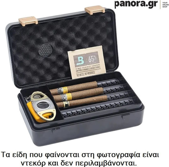 Panora Kunststoff Fall Befeuchter für Zigarren 11 mit Hygrometer 21cmx12cmx5cmcm.
