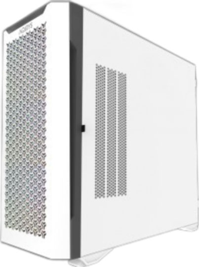 Aqirys Aquilla Gaming Midi Tower Κουτί Υπολογιστή με Πλαϊνό Παράθυρο και RGB Φωτισμό Λευκό