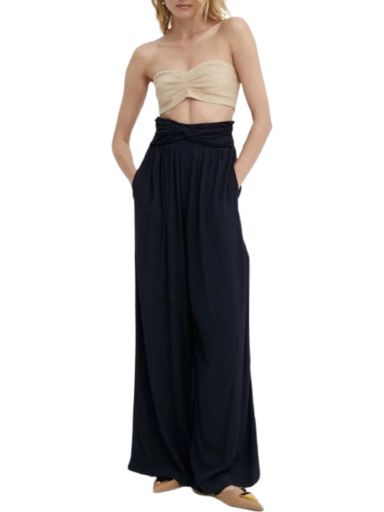 Damen Stoff Hose in Bootcut Passform Dark Blue