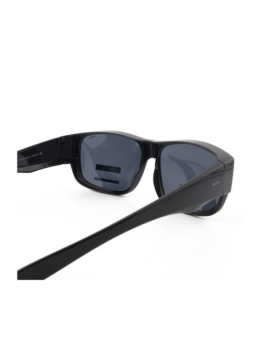 Invu Unisex Sunglasses with Black Frame and Black Polarized Lens IE22405B