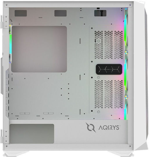 Aqirys Arcturus Pro Gaming Midi Tower Κουτί Υπολογιστή με Πλαϊνό Παράθυρο και ARGB Φωτισμό Λευκό