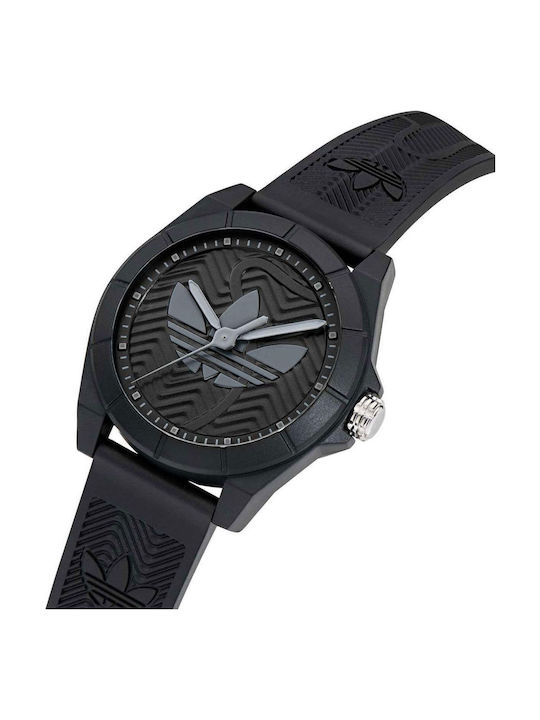 adidas Project Γυναικείο Ρολόι 41mm Μπαταρίας με Μαύρο Καουτσούκ Λουράκι