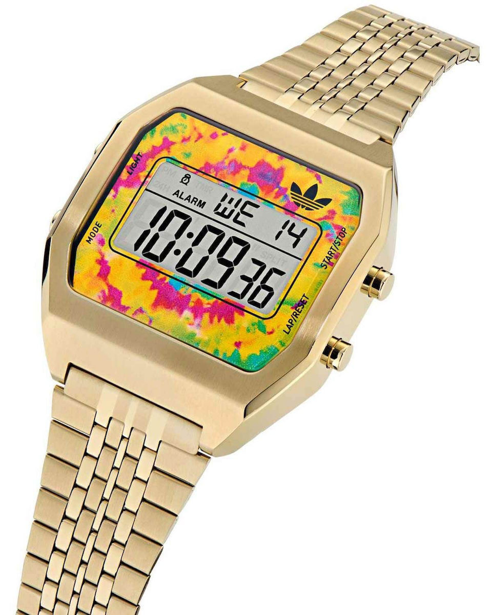 adidas Digital Two Digital Women's Watch Chronograph with Gold