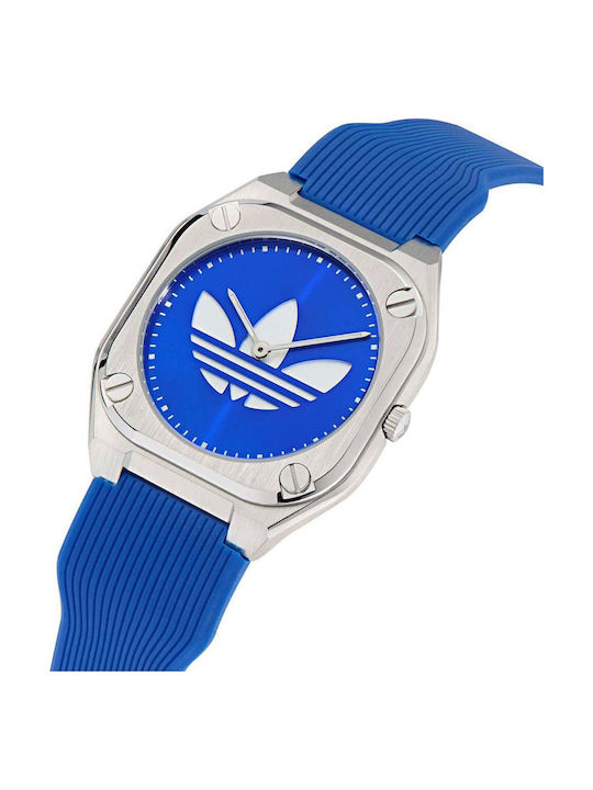 adidas City Tech Γυναικείο Ρολόι Μπαταρίας με Μπλε Καουτσούκ Λουράκι