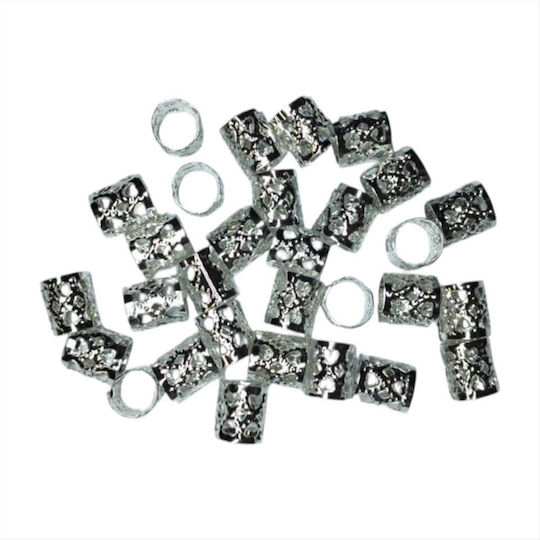 Decorative Hair Rings Silver Cosmofan