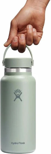Hydro Flask Wide Flex Cap Thermos Bottle Stainless Steel 946ml Agave
