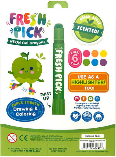Fresh Pick Scented Crayons Apple Set 6