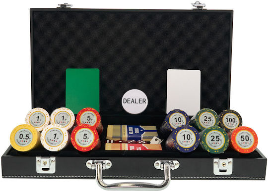 Pokeritems Σετ 300 Αριθμημένες Μάρκες Poker 14gr σε Βαλίτσα