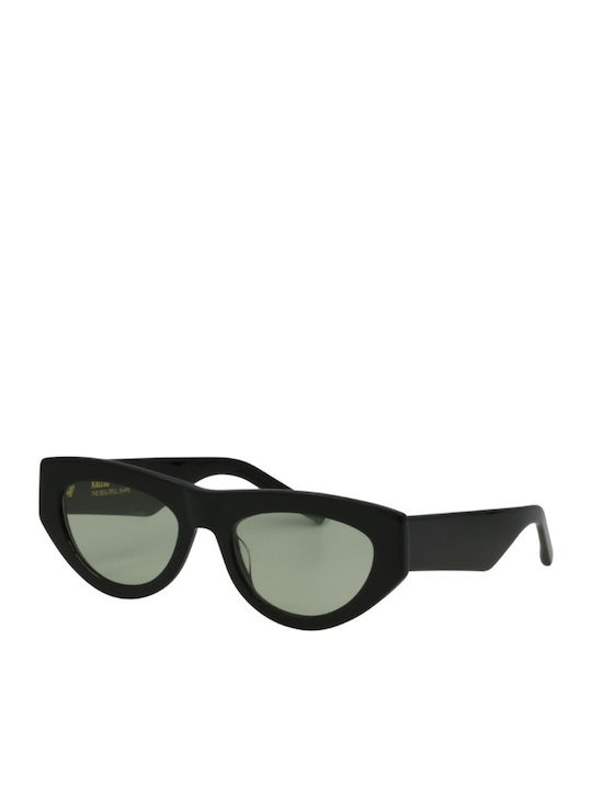 Kaleos Women's Sunglasses with Black Plastic Frame and Black Lens GROFF1
