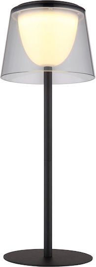 Globo Lighting Metal Table Lamp with Black Shade and Base