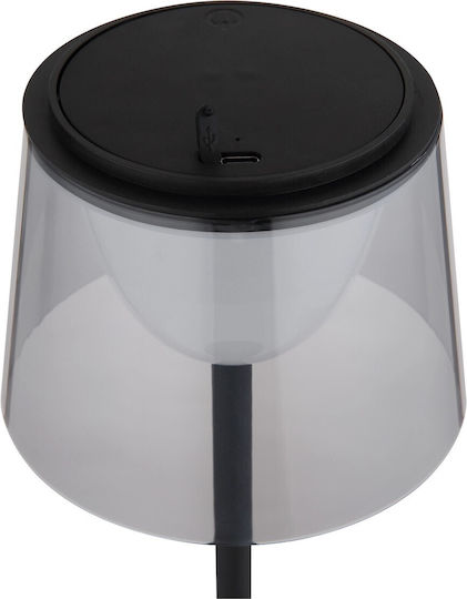 Globo Lighting Metal Table Lamp with Black Shade and Base