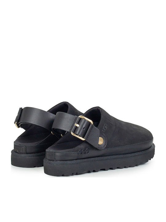 Goldenstar Leather Winter Women's Slippers Black