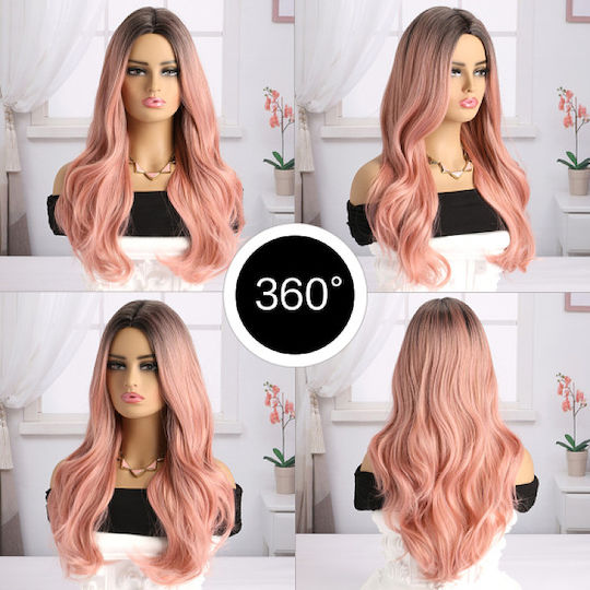 Smd Lust Angels Wig Series Synthetic Butterfly Pink Wig Συνθετική Ροζ Περούκα Wavy Pink