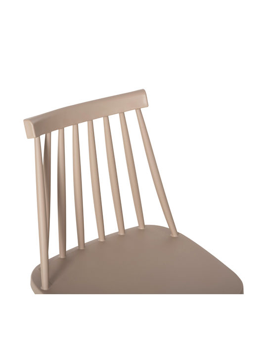 Vanessa Kitchen Polypropylene Chair Cappuccino 43x47.5x77cm 4pcs
