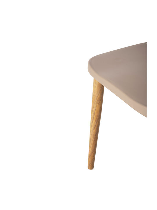 Vanessa Kitchen Polypropylene Chair Cappuccino 43x47.5x77cm 4pcs
