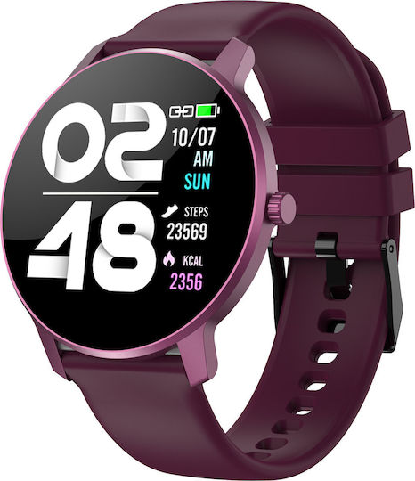 Bemi ARI Edelstahl Smartwatch mit Pulsmesser (Lila)