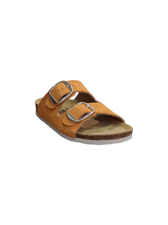 Sandale Casual Damă Anatomici Din Piele Mustar