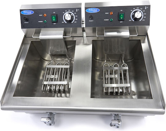 Maxima Holland Fryer Electrică Double 3kW Capacity 2x13lt
