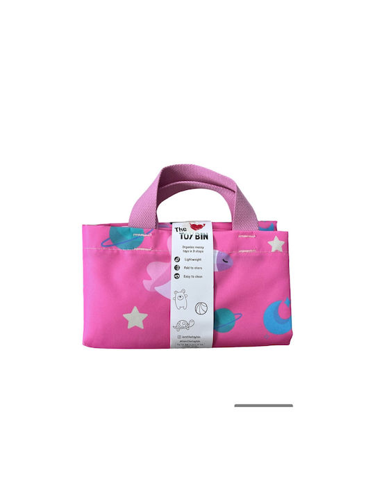 The Toy Bin Children's Folding Storage Basket made of Fabric Pink 45x45x50cm 1pcs