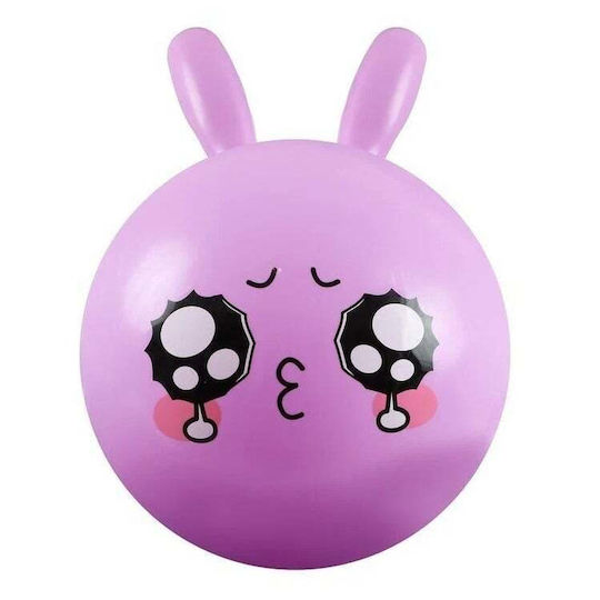Minge săltăreață cu mânere pentru copii 3 ani+ PVC 45 cm roz