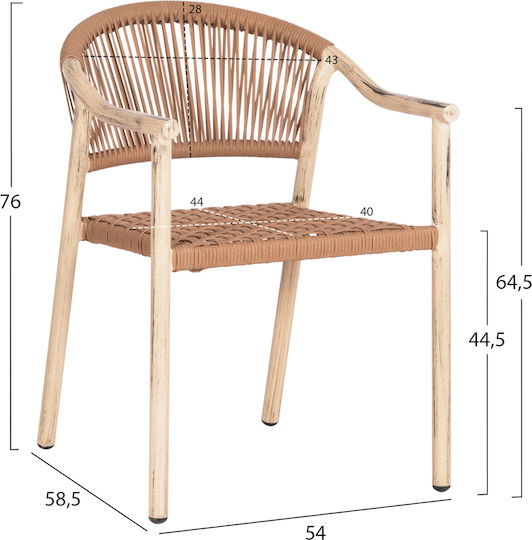 Καρέκλα Kerly 54x58x78εκ.
