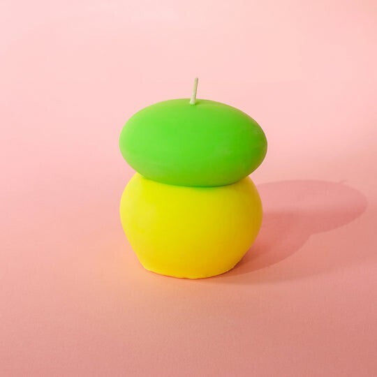 Lumânare Neon Verde & Galben Pebble